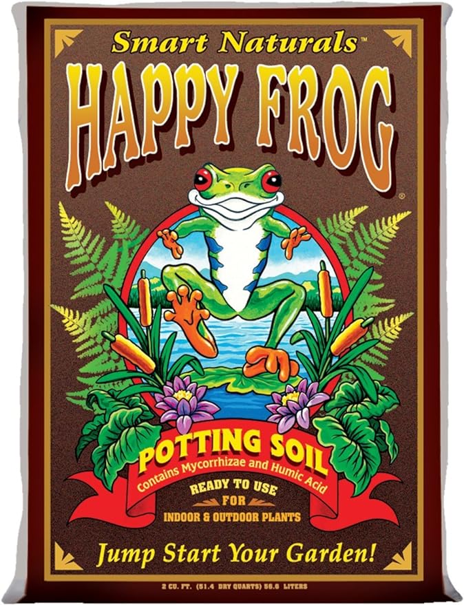 A bag of FoxFarm Happy Frog Potting Soil