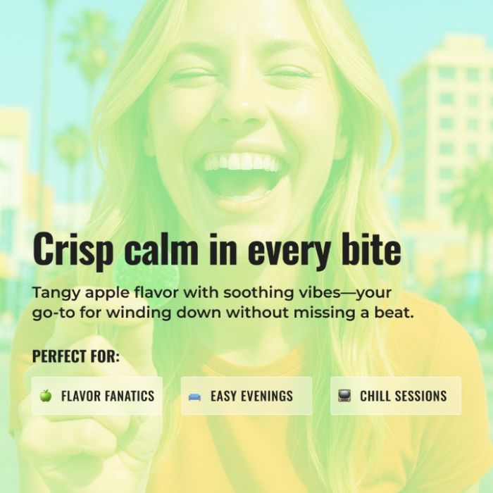 15mg Sour Apple Delta 9 THC Gummies