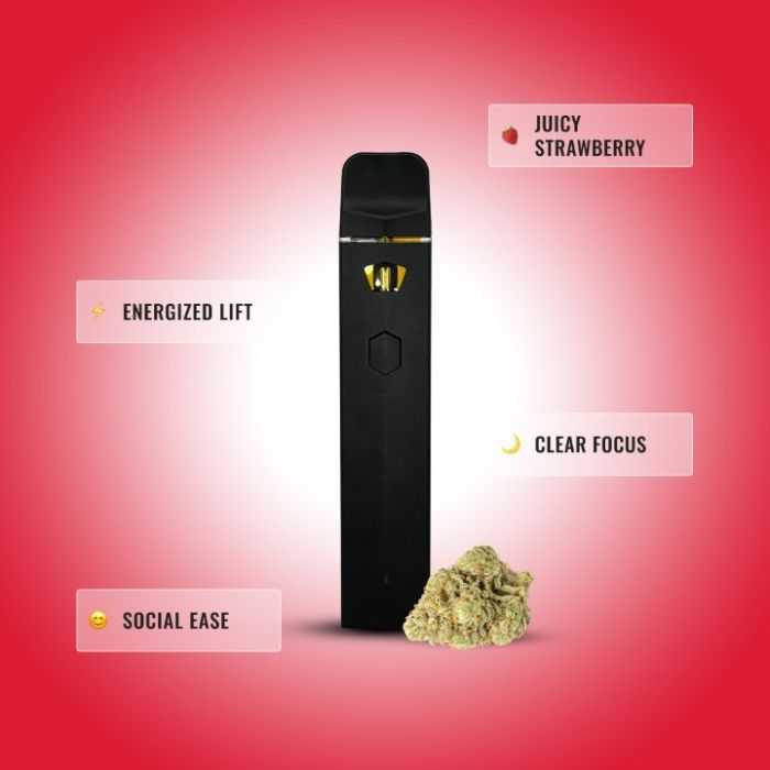 Strawberry Cough Live Rosin THCa Vape 1G