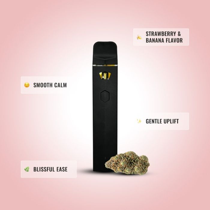 Strawnana Live Rosin THCa Vape 1G